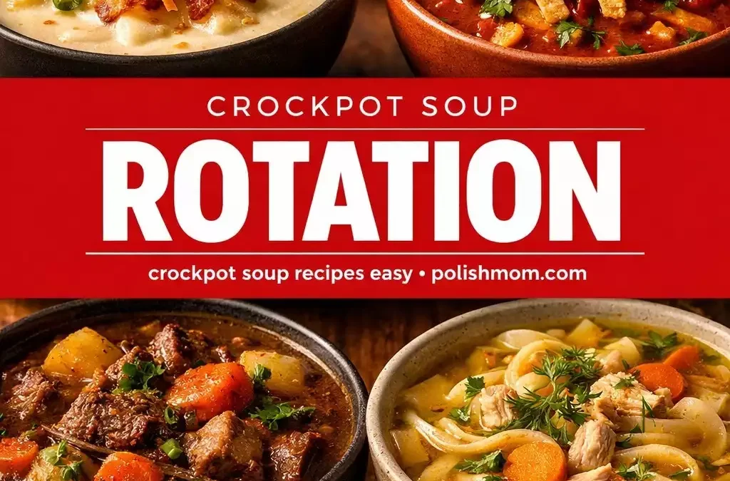 Crockpot Soup Rotation — 4 Soups for 4 Weeks