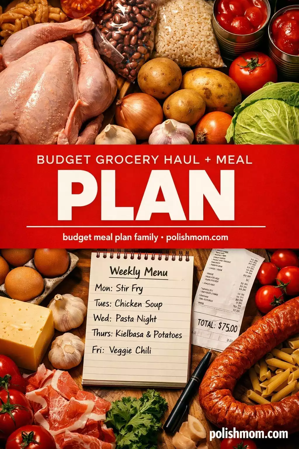 Budget Grocery Haul + Meal Plan ($75/Week)