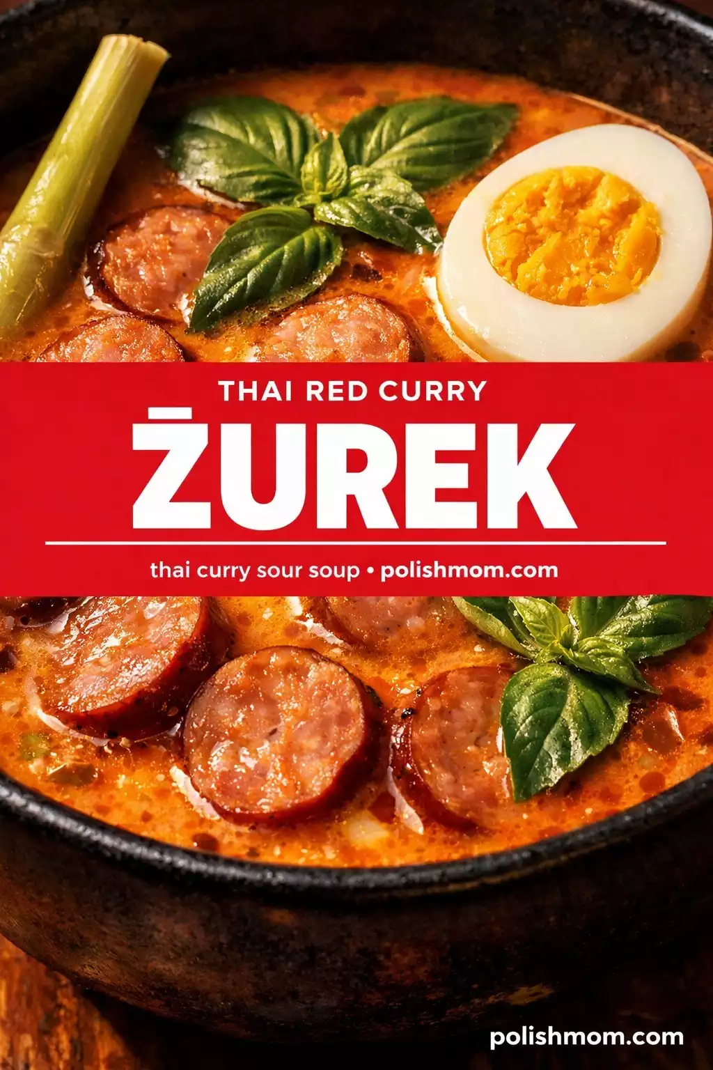 Thai Red Curry Żurek — Spicy Coconut Sour Rye Soup