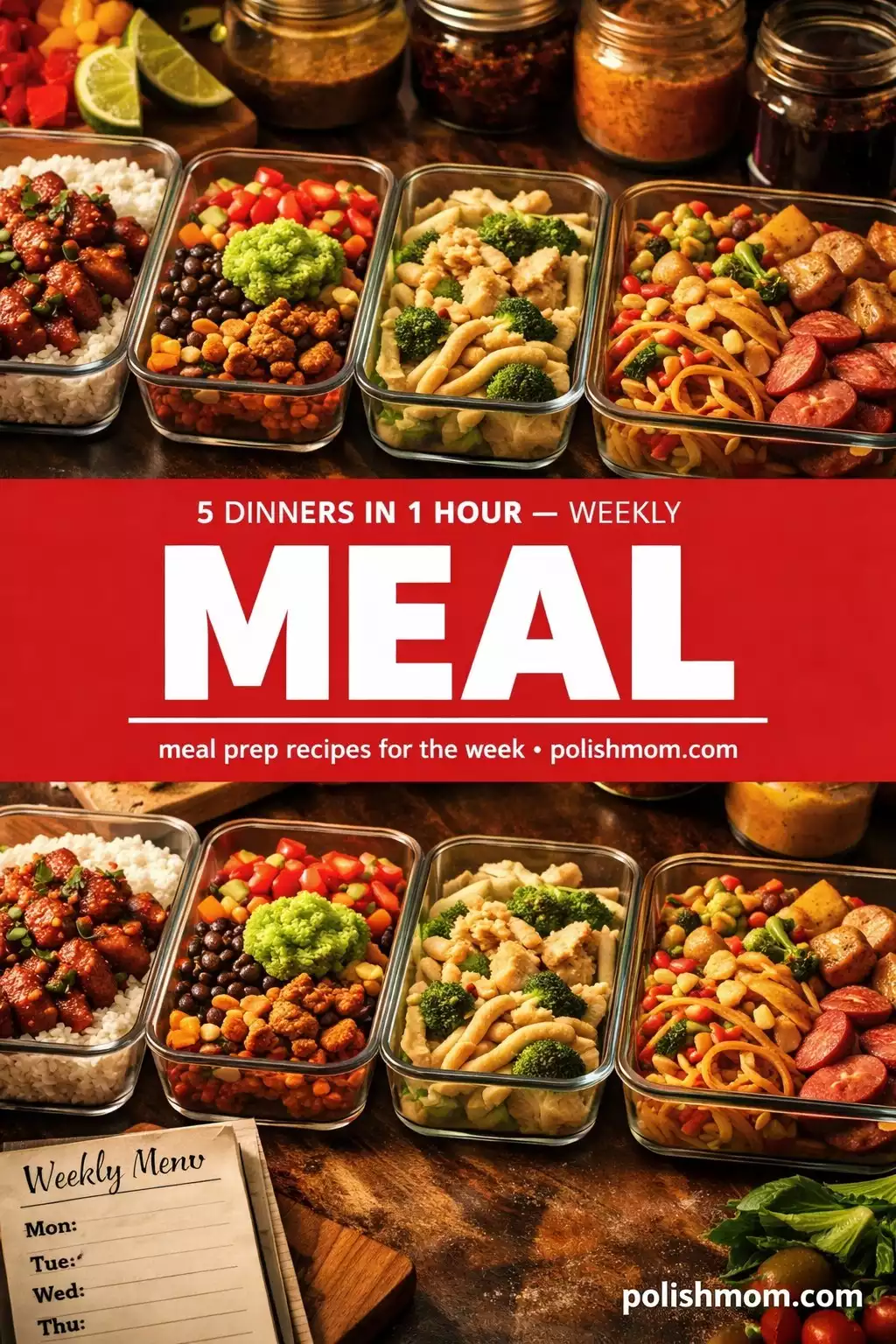 5 Dinners in 1 Hour — Weekly Meal Prep System