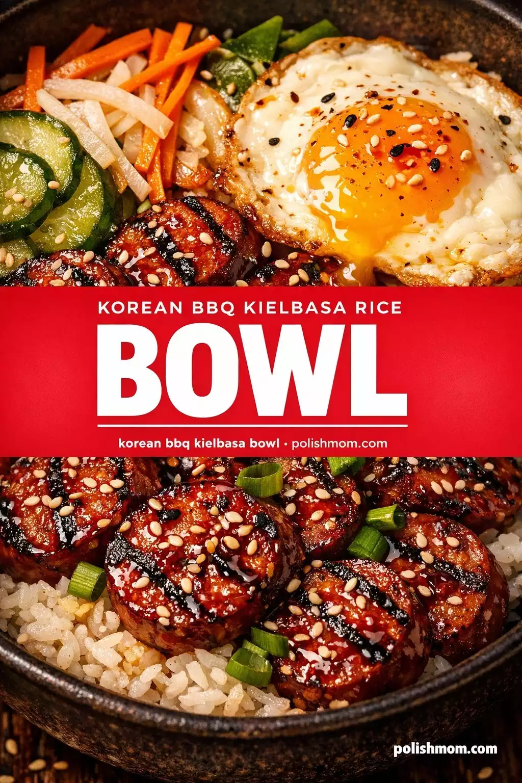 Korean BBQ Kielbasa Rice Bowl