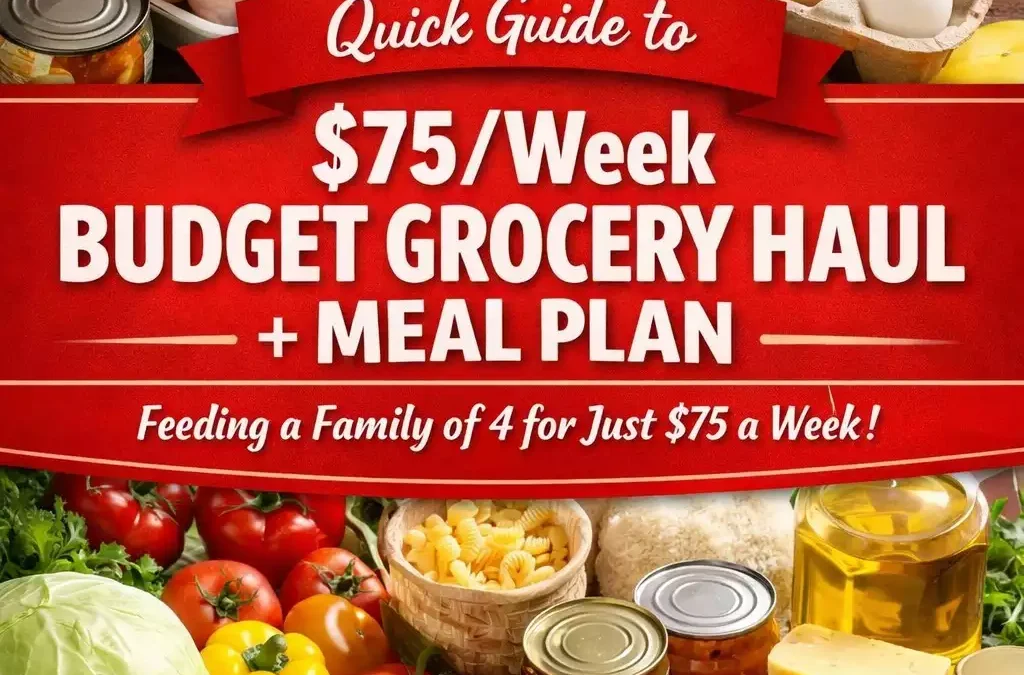 Budget Grocery Haul + Meal Plan — $75/Week Family of 4