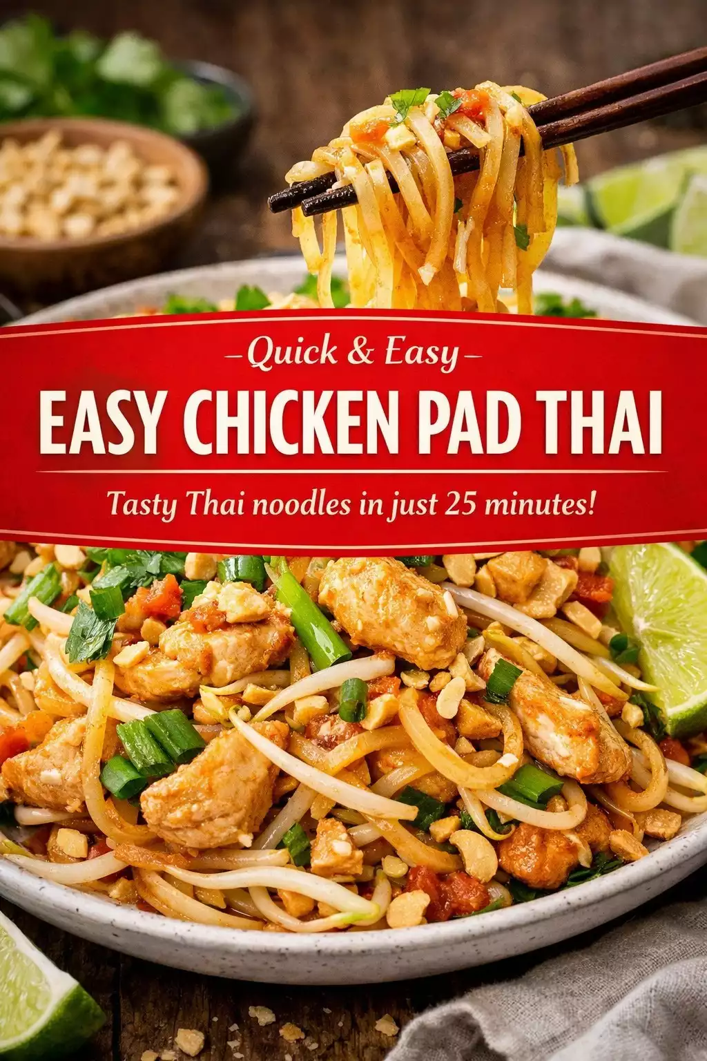 Easy Chicken Pad Thai — Better Than Takeout, 25 Minutes