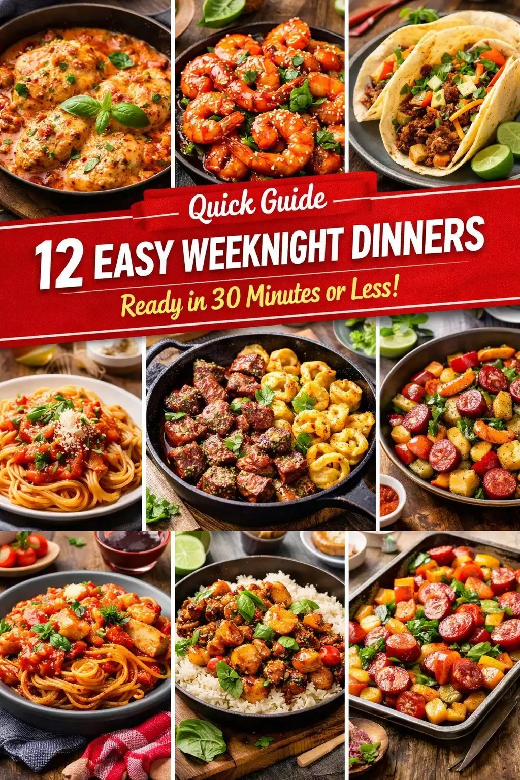 12 Easy Weeknight Dinners Ready in 30 Minutes