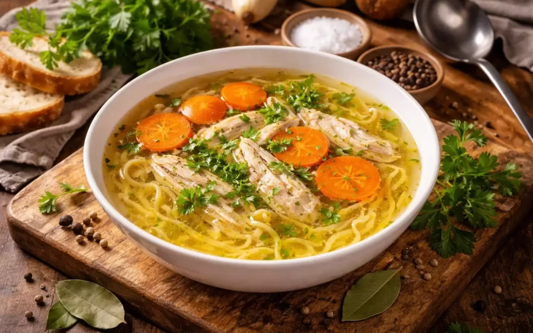 Rosół — Poland’s Golden Chicken Soup (Sunday Dinner Tradition)