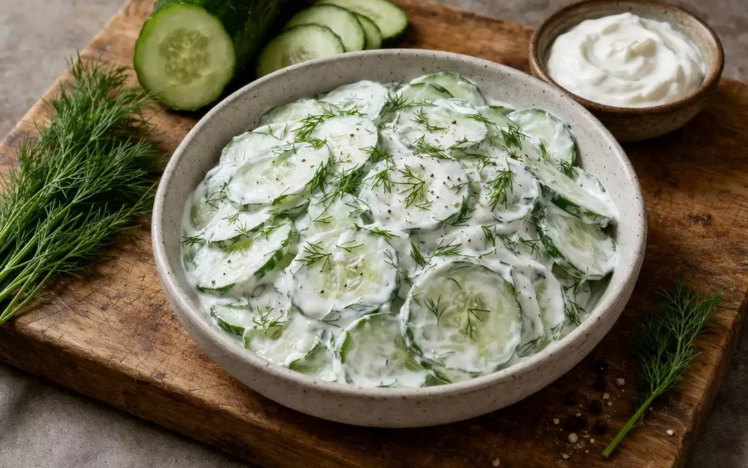 Mizeria — Poland’s Refreshing Cucumber Salad (5 Minutes, 5 Ingredients)