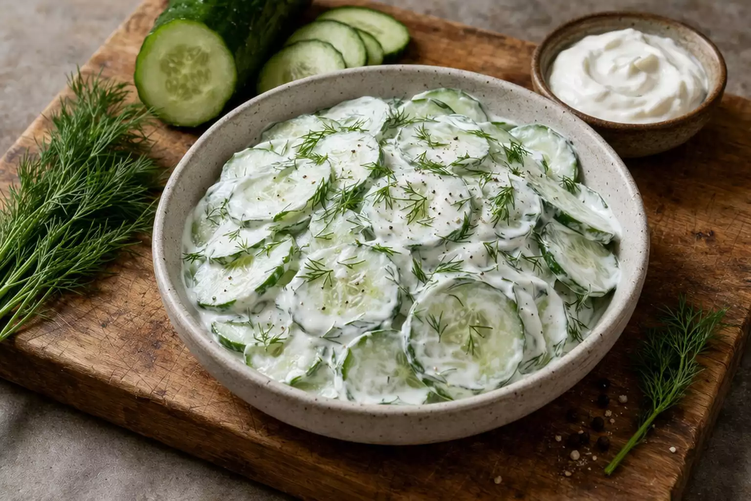 Mizeria — Poland’s Refreshing Cucumber Salad (5 Minutes, 5 Ingredients)