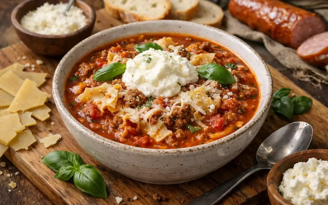Crockpot Lasagna Soup — All the Layers, None of the Assembly