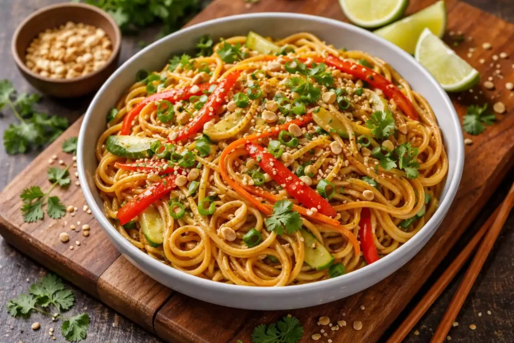 Spicy Peanut Noodles — 15 Minutes