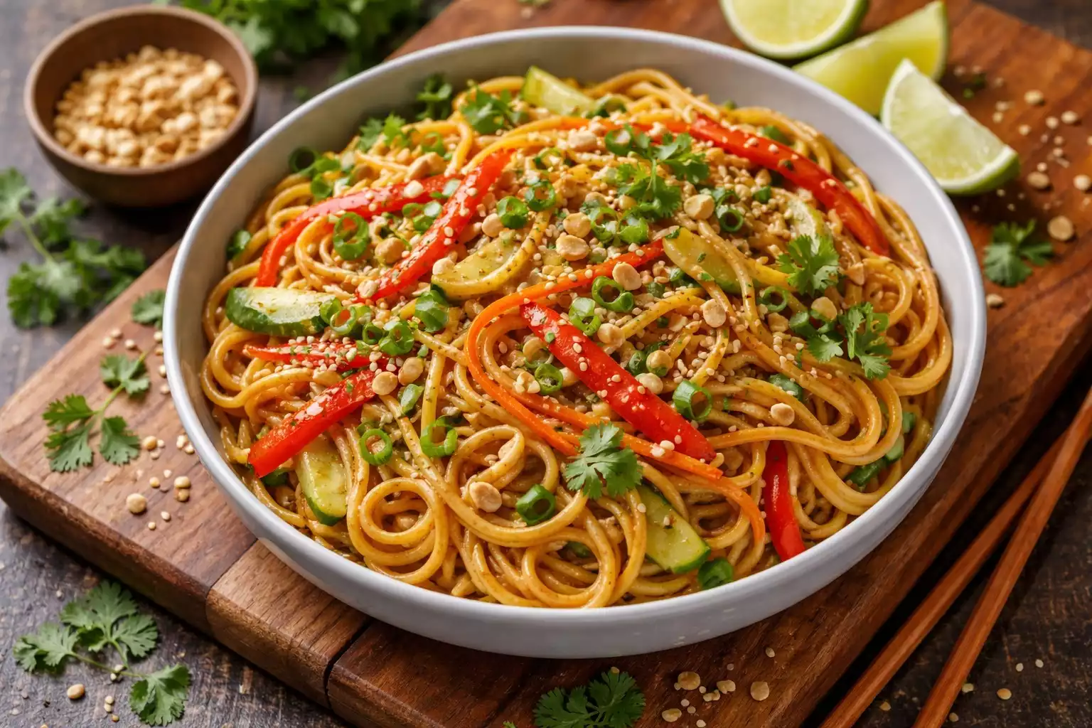 Spicy Peanut Noodles — 15 Minutes