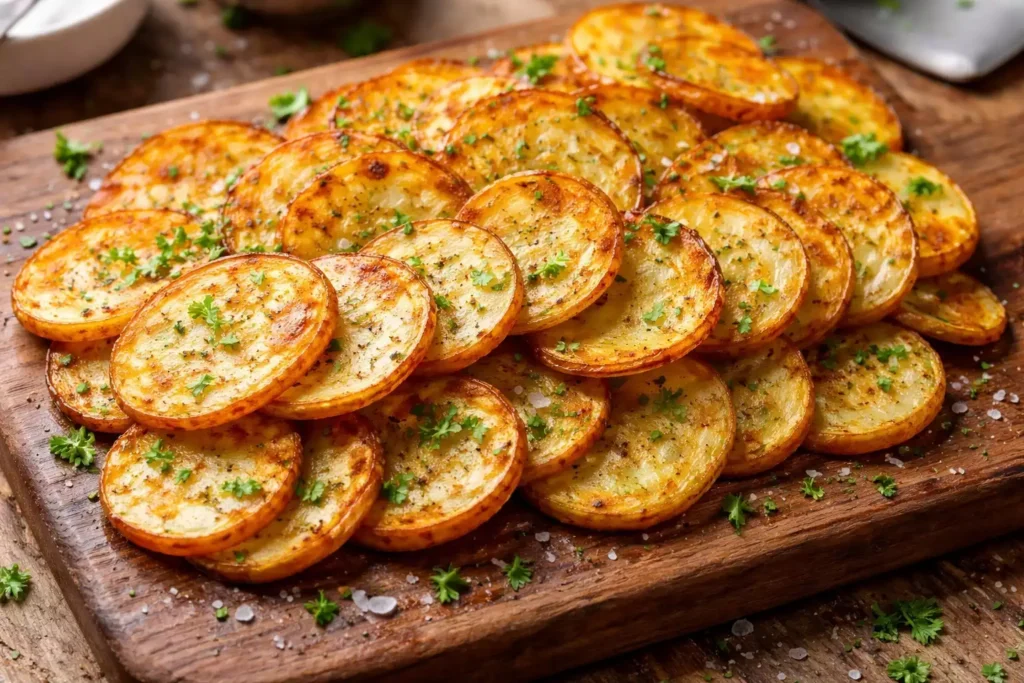 Crispy Oven-Roasted Sliced Potatoes — Golden, Crunchy, Addictive