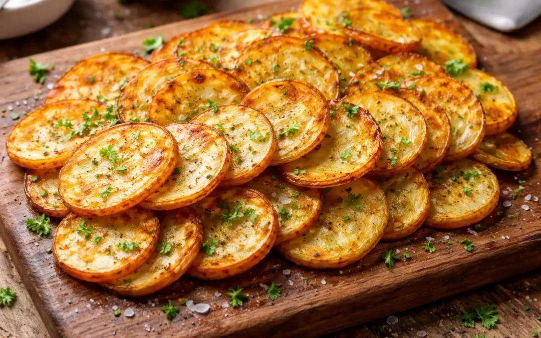 Crispy Oven-Roasted Sliced Potatoes — Golden, Crunchy, Addictive