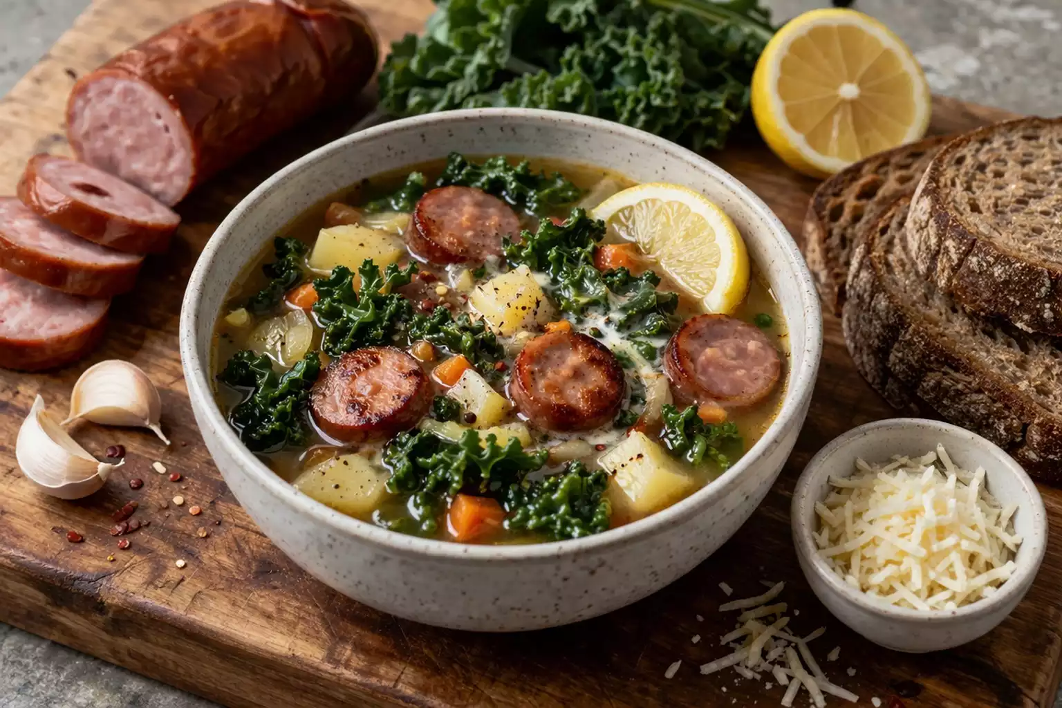 Chicken Sausage Kale Soup — The One That Got My Kids to Eat Greens