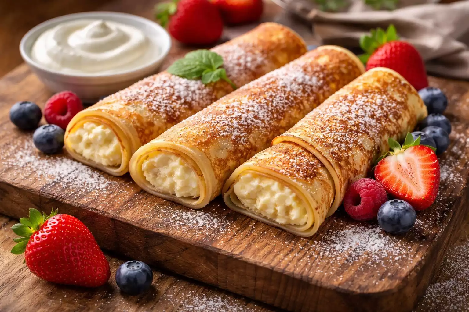 Naleśniki — Polish Crepes With Sweet Cheese Filling (Better Than French)