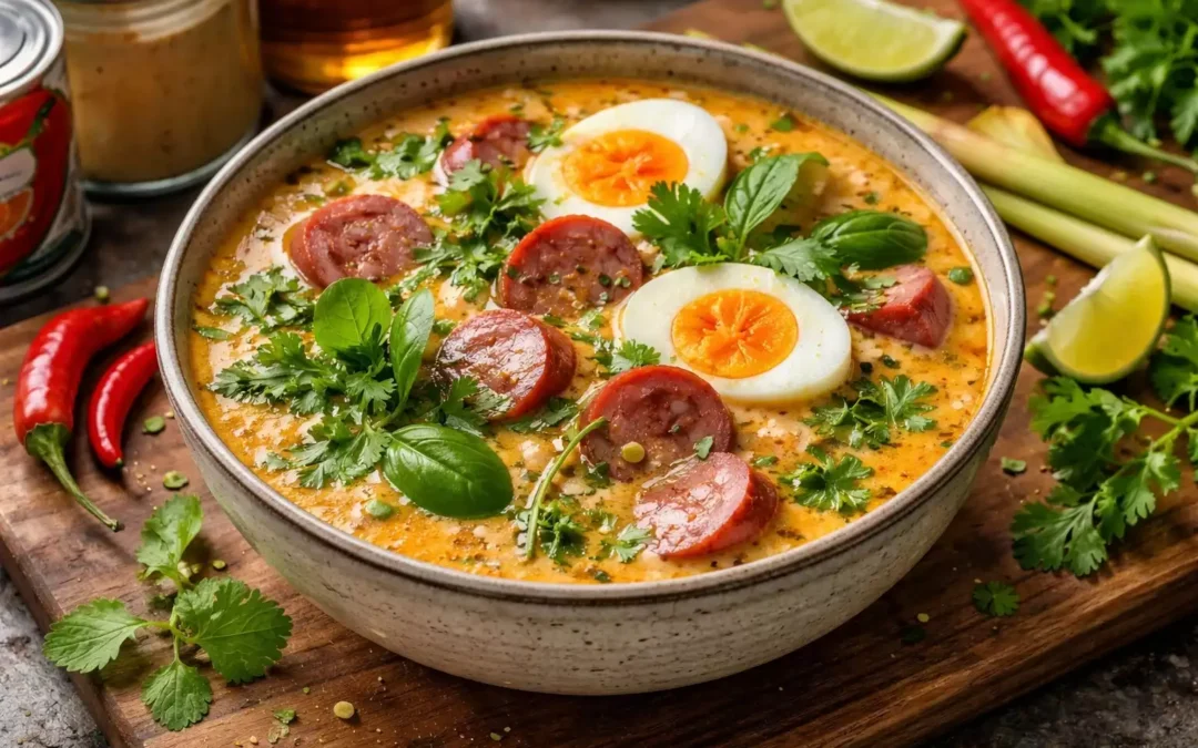 Thai Red Curry Żurek — Spicy Coconut Sour Rye Soup