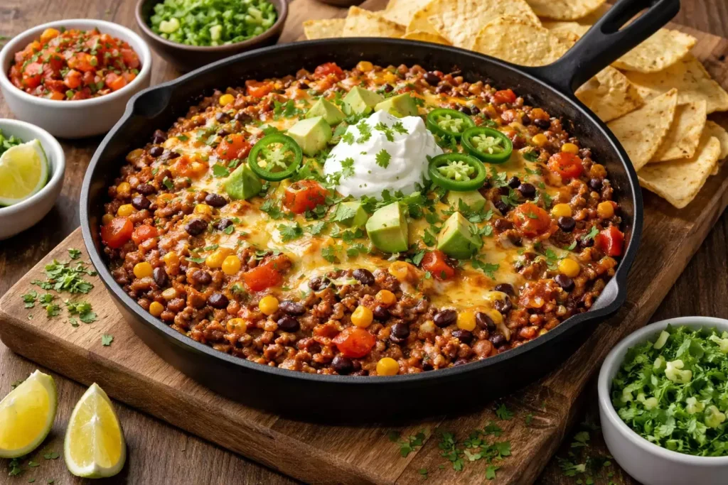 Ground Beef Taco Skillet — One Pan, 20 Minutes, Zero Dishes