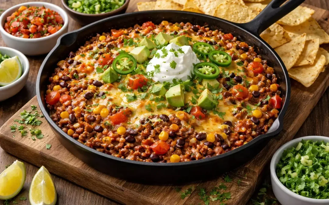 Ground Beef Taco Skillet — One Pan, 20 Minutes, Zero Dishes