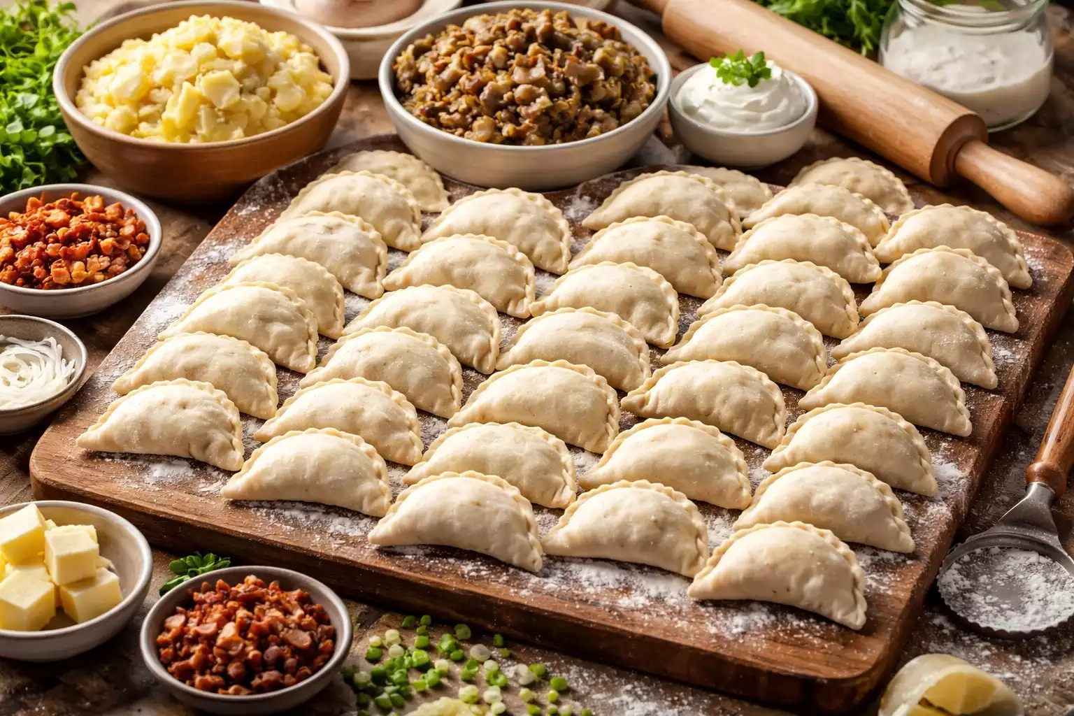 Freezer-Friendly Pierogi Batch (100 at a Time)