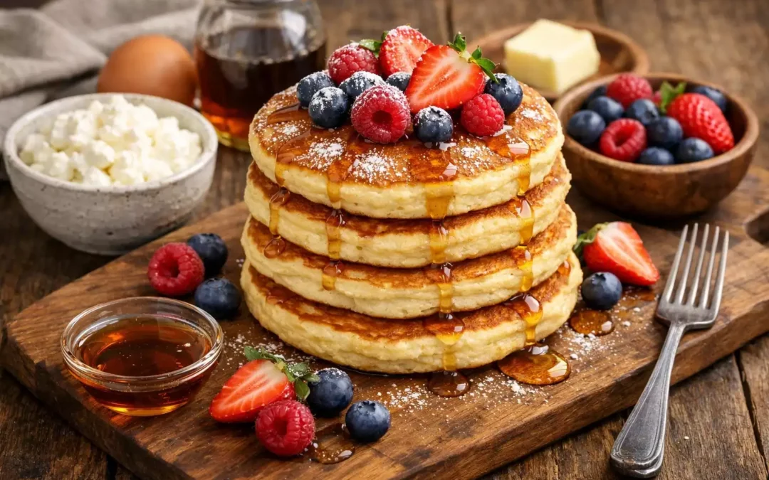 Cottage Cheese Protein Pancakes — Fluffy, High-Protein, No Powder Needed