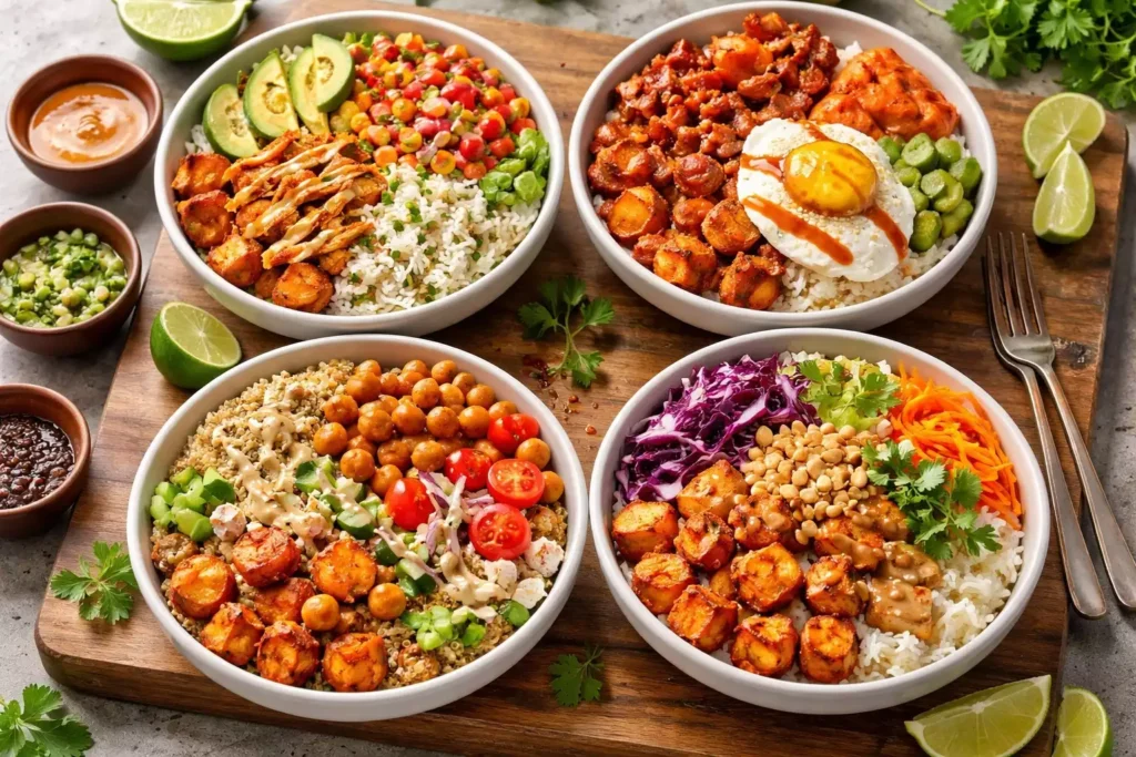 Sweet Potato Meal Prep Bowls — 4 Ways