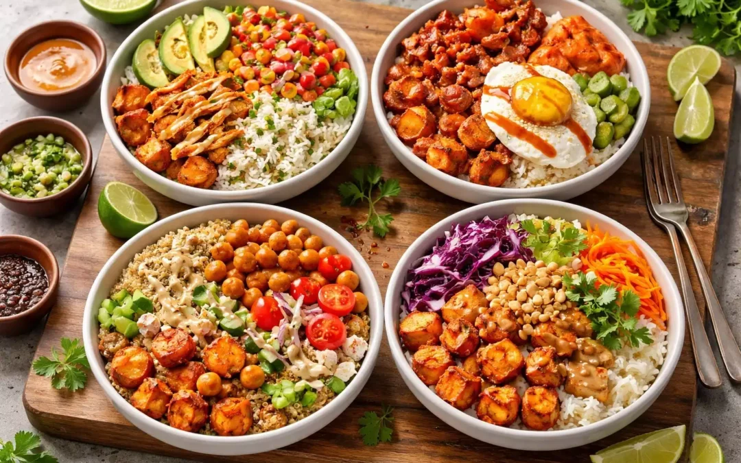 Sweet Potato Meal Prep Bowls — 4 Ways