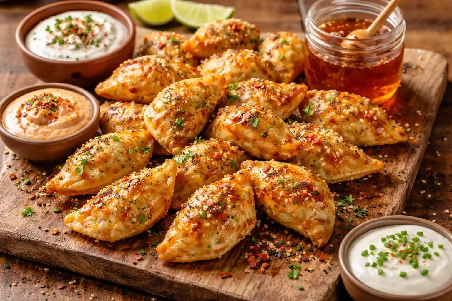 Spicy Honey Butter Pierogi Bites (Air Fryer)