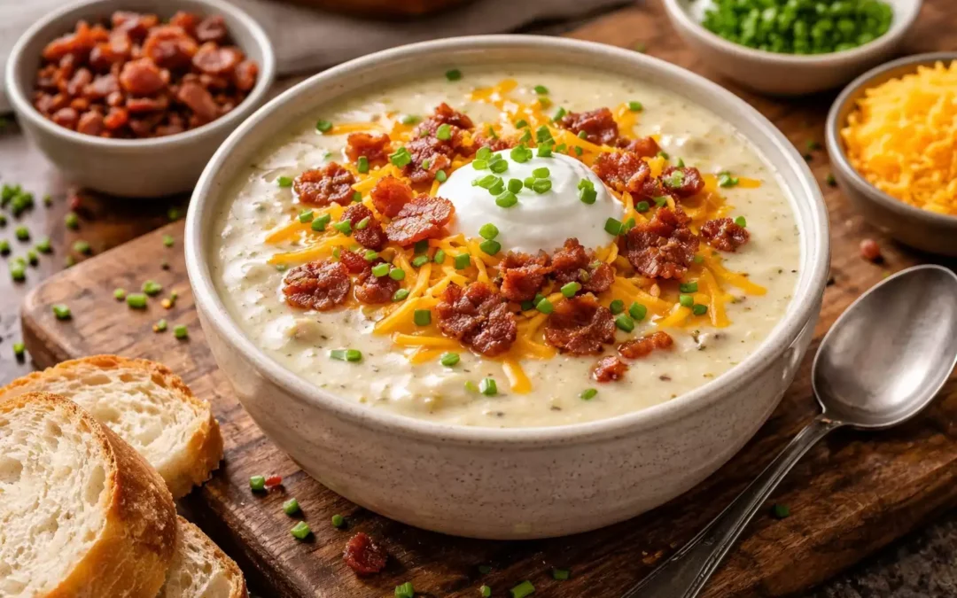 Loaded Baked Potato Soup — Every Topping, One Bowl