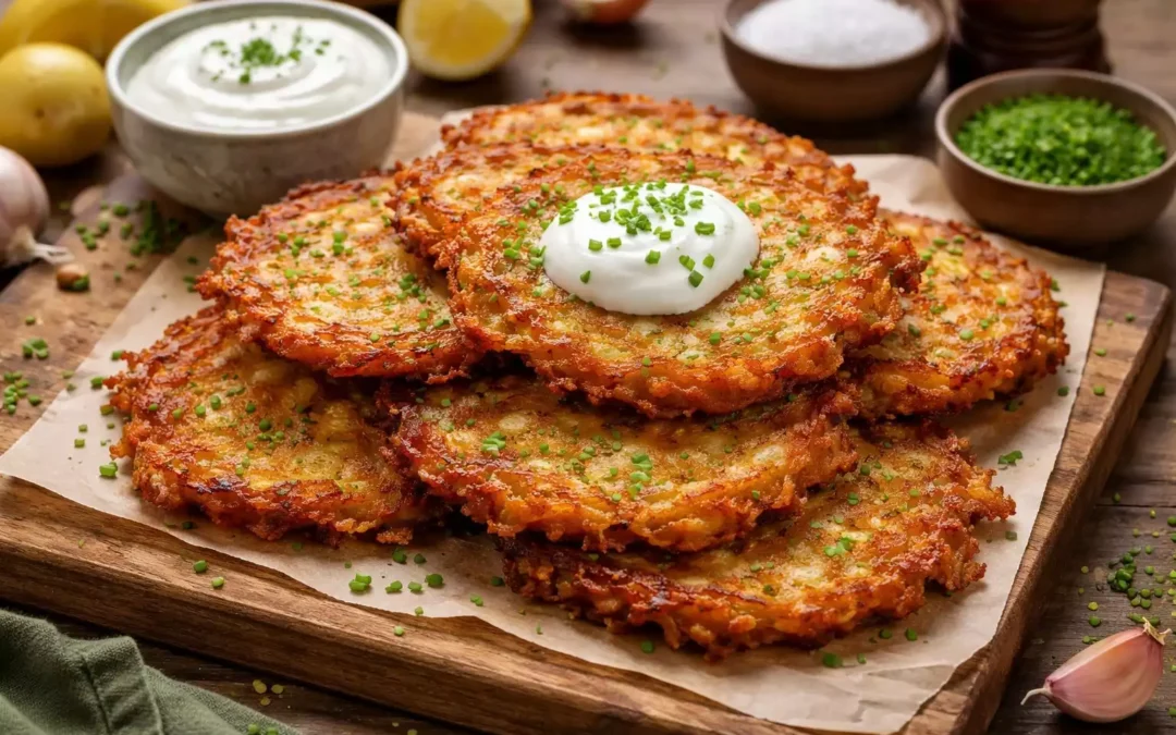 Crispy Polish Potato Pancakes (Placki Ziemniaczane) — 5 Ingredients, 20 Minutes