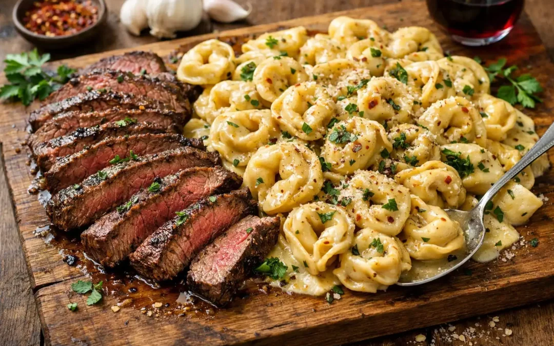 Garlic Steak Tortellini — Steakhouse Meets Pasta Night in 25 Minutes