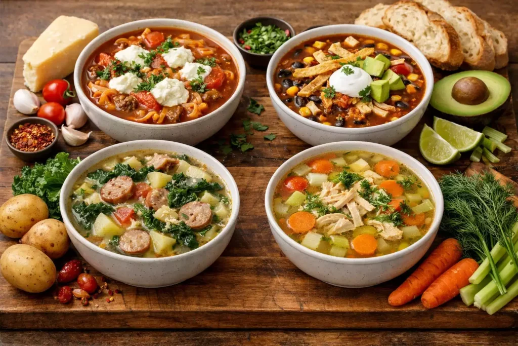 Crockpot Soup Rotation — 4 Soups for 4 Weeks