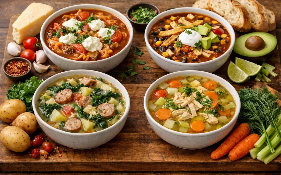 Crockpot Soup Rotation — 4 Soups for 4 Weeks