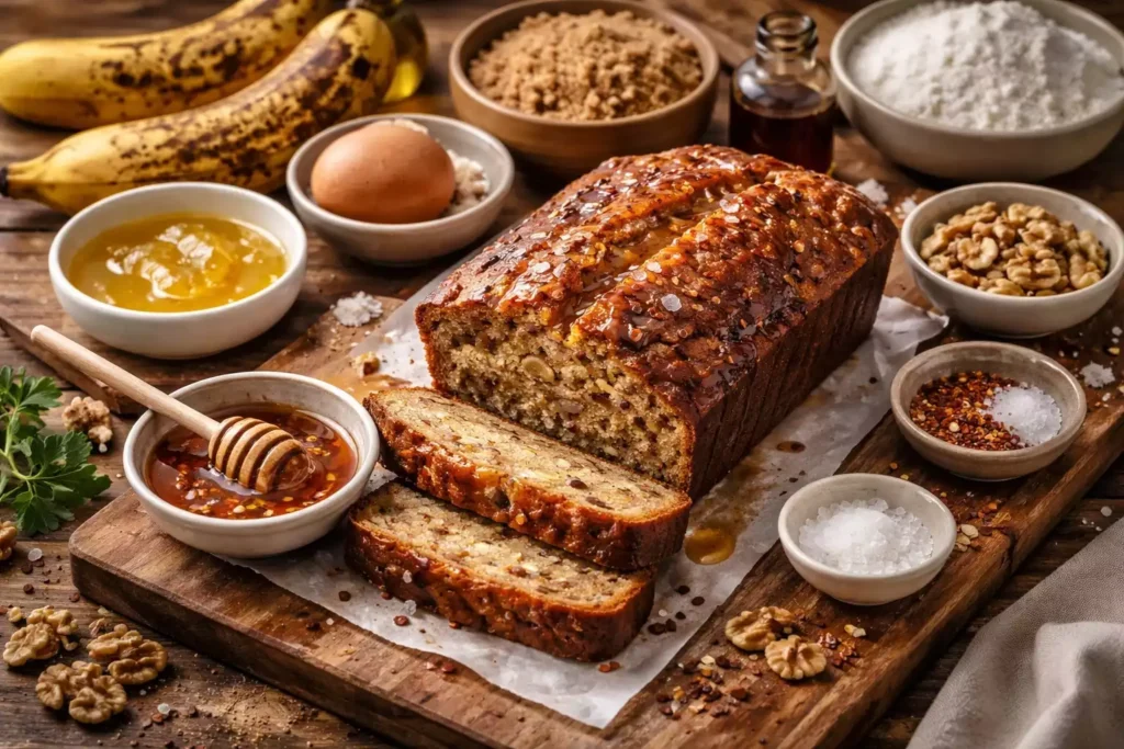 Banana Bread With Hot Honey Glaze — The Upgrade Your Brown Bananas Deserve