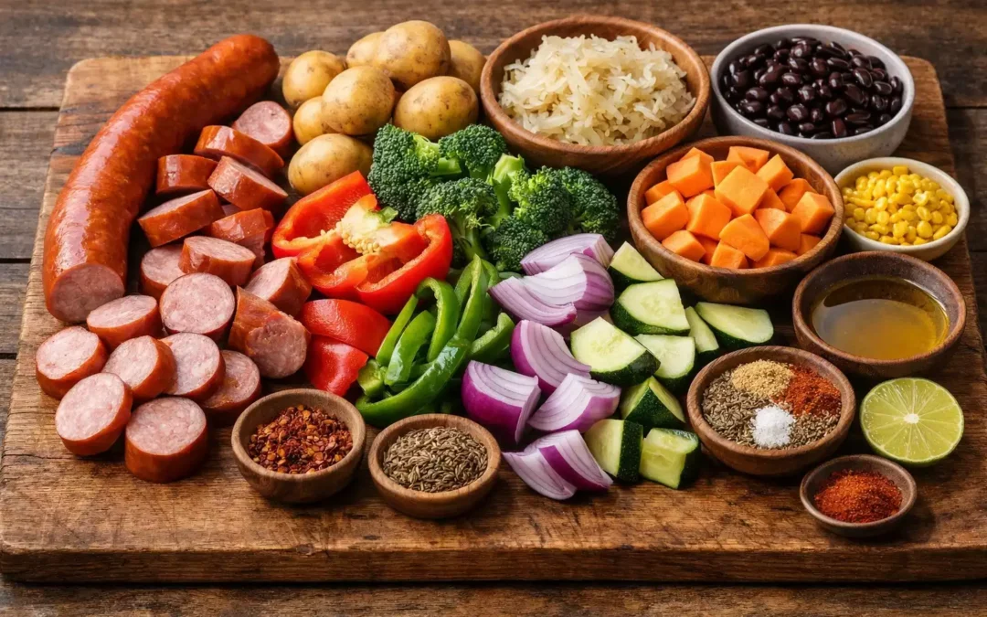 Sheet Pan Kielbasa and Veggies — 25-Minute One-Pan Dinner