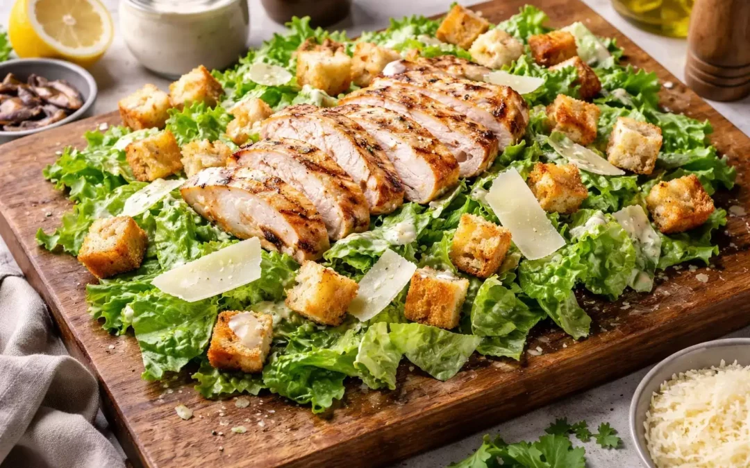Chicken Caesar Salad With Homemade Dressing
