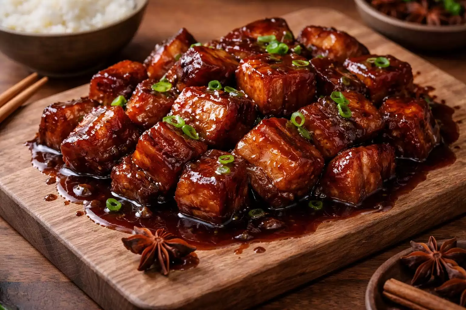 Red Braised Pork Belly (Hong Shao Rou)