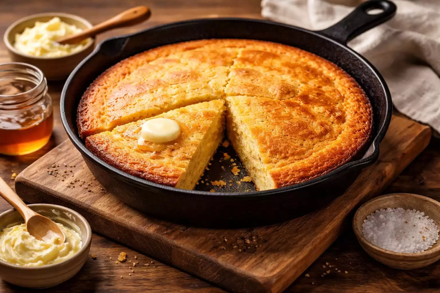 Cornbread — Cast Iron, Buttermilk, Golden Perfection