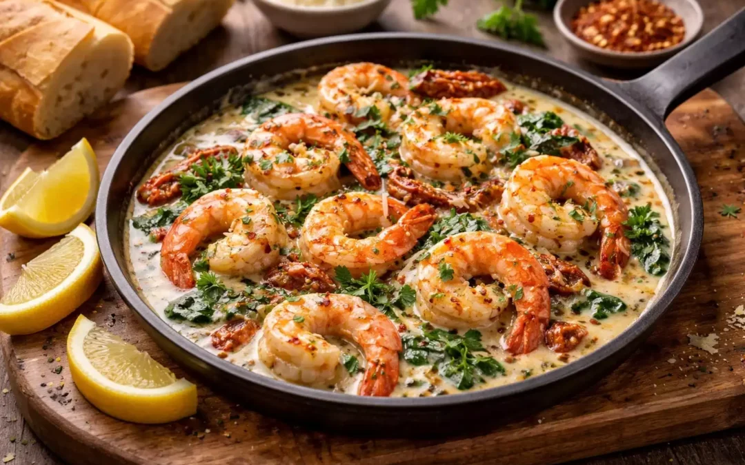 Creamy Garlic Tuscan Shrimp — 20 Minutes to Fancy