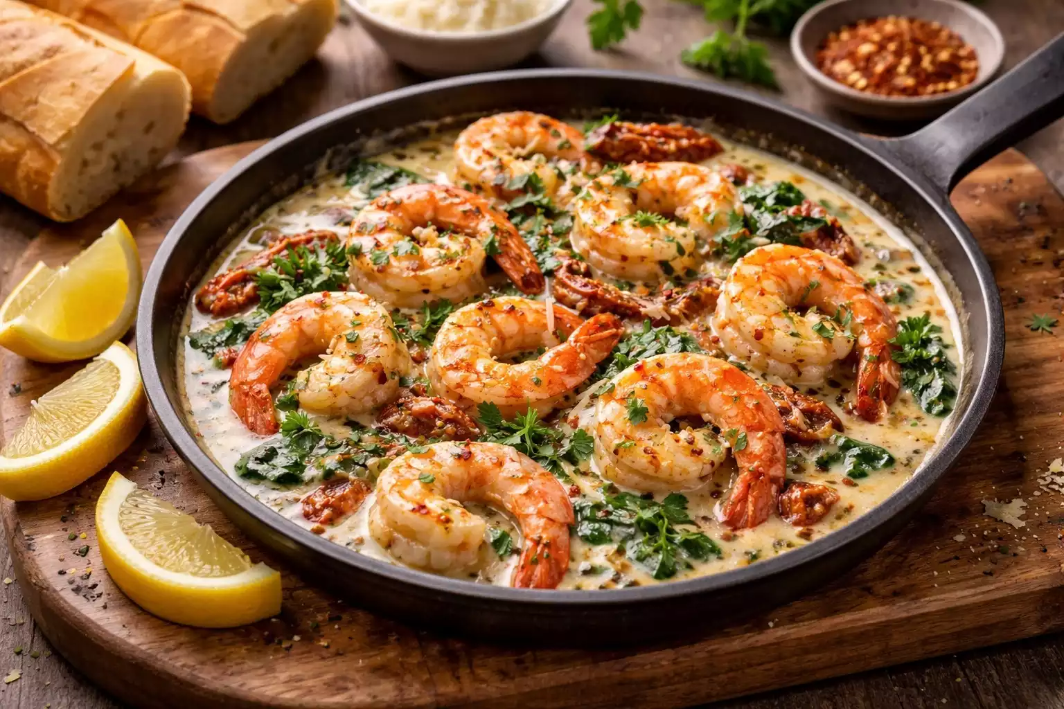 Creamy Garlic Tuscan Shrimp — 20 Minutes to Fancy