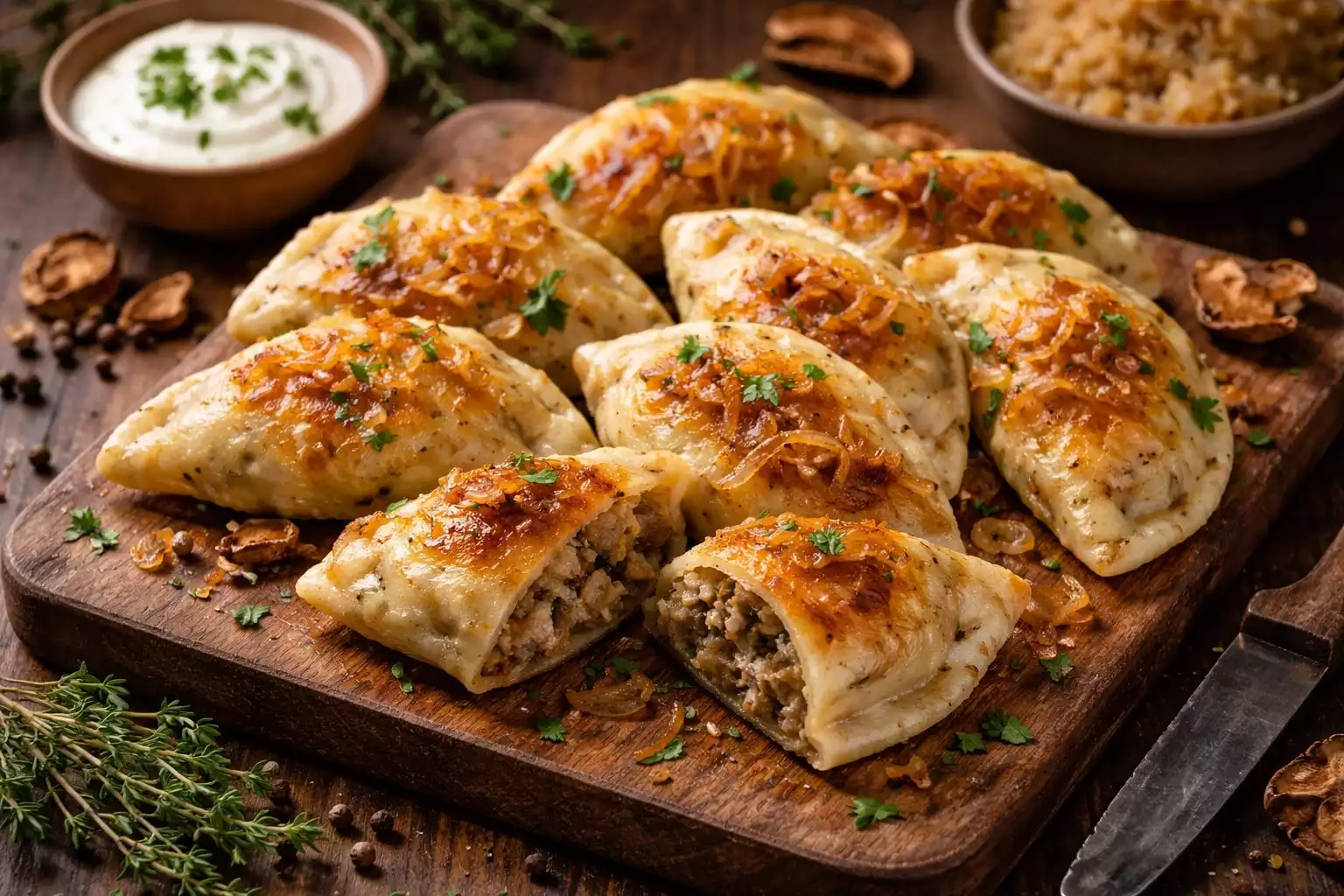 Pierogi z Kapustą i Grzybami — The Meatless Classic