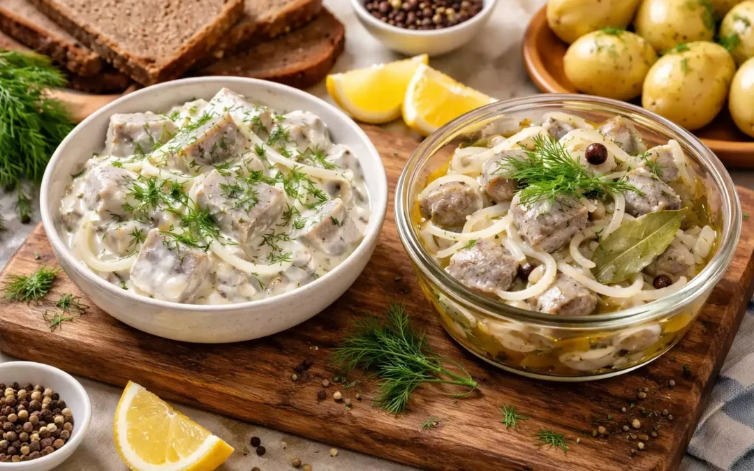 Śledź — Polish Herring Two Ways (Cream & Oil)